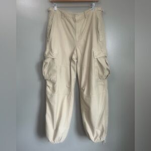 TNA women’s cargo surplus pants size 10 Grunge baddie hobo cream tan